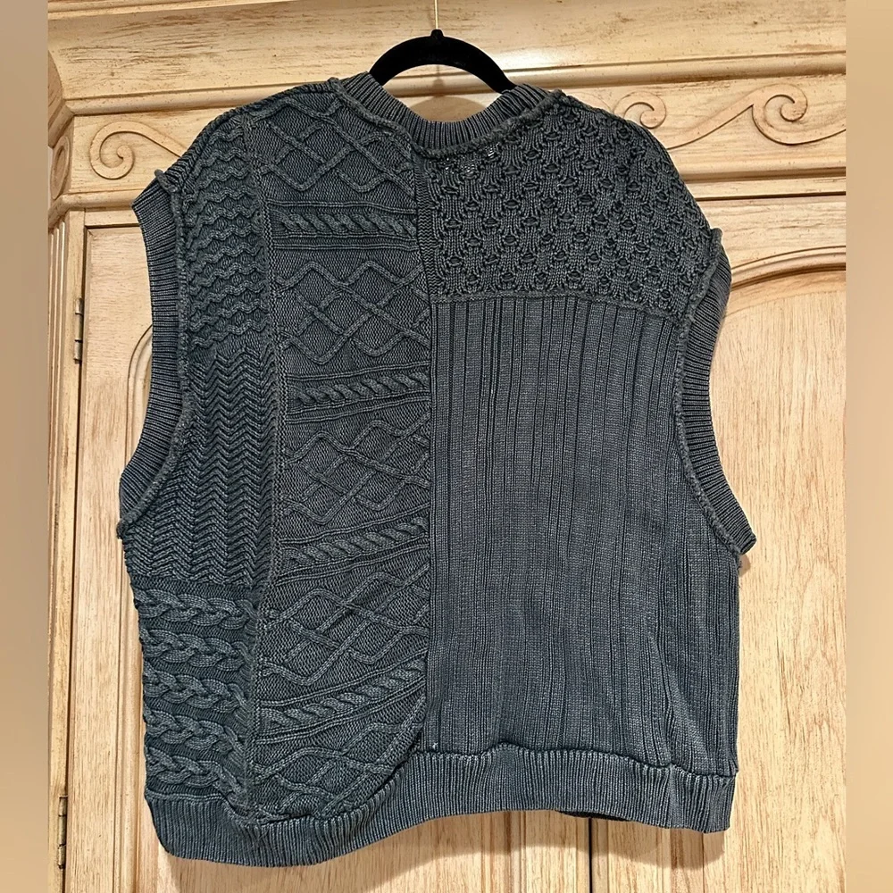 Free People • Take the Plunge Sweater Vest • Charcoal - Picture 4 of 4